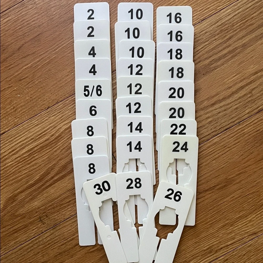 GARAGE SALE Clothing Size Dividers!